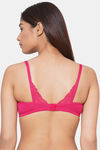 InnerSense Organic Cotton Antimicrobial Women's Padded Underwired Lace Bra - Pink — thumbnail 2