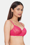 InnerSense Organic Cotton Antimicrobial Women's Padded Underwired Lace Bra - Pink — thumbnail 3