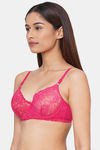 InnerSense Organic Cotton Antimicrobial Women's Padded Underwired Lace Bra - Pink — thumbnail 4