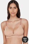 InnerSense Organic Cotton Double Layered Wirefree Removable Cookie Pretty Back Bra - Skin — thumbnail 1