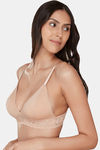 InnerSense Organic Cotton Double Layered Wirefree Removable Cookie Pretty Back Bra - Skin — thumbnail 2