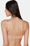 InnerSense Organic Cotton Double Layered Wirefree Removable Cookie Pretty Back Bra - Skin — thumbnail 3