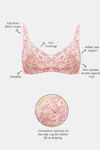InnerSense Women's Organic Cotton Antimicrobial Seamless Side Support Bra - Pink — thumbnail 6
