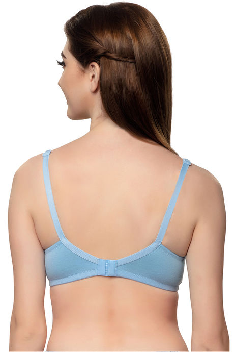 InnerSense Organic Cotton Double Layered Full Coverage Side Shaper Panel T-Shirt Bra - Sky Blue — image 3