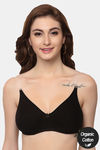 InnerSense Organic & Antimicrobial Double Layered Wirefree Backless Bra - Black — thumbnail 1