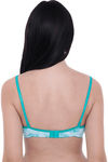 InnerSense Organic Cotton Regular Wired High Coverage Floral Print T-Shirt Bra - Green — thumbnail 3