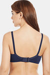 InnerSense Organic & Antimicrobial Double Layered Wirefree Removable Cookie Nursing Bra - Navy Blue — thumbnail 4
