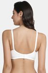 InnerSense Organic Cotton Anti-Microbial Women's Soft Feeding Bra with Removable Pads - White — thumbnail 2