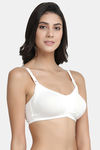 InnerSense Organic Cotton Anti-Microbial Women's Soft Feeding Bra with Removable Pads - White — thumbnail 3