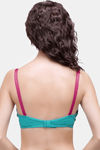 InnerSense Organic & Antimicrobial Double Layered Wirefree Nursing Bra - Peacock Green — thumbnail 3
