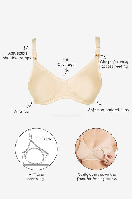 InnerSense Organic & Antimicrobial Double Layered Wirefree Nursing Bra - Skin — image 4