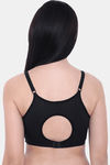 InnerSense Organic & Antimicrobial Double Layered Wirefree Nursing Bra - Black — thumbnail 3