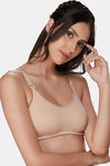 InnerSense Organic & Antimicrobial Double Layered Wirefree Nursing Bra - Skin — thumbnail 2
