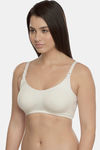 InnerSense Organic & Antimicrobial Double Layered Wirefree Nursing Bra - White — thumbnail 2