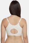 InnerSense Organic & Antimicrobial Double Layered Wirefree Nursing Bra - White — thumbnail 4