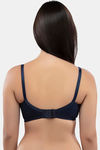 InnerSense Organic & Antimicrobial Double Layered Wirefree Nursing Bra - Navy Blue — thumbnail 4