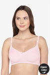 InnerSense Organic & Antimicrobial Double Layered Wirefree Nursing Bra - Pink — thumbnail 1
