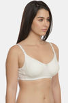 InnerSense Organic & Antimicrobial Double Layered Wirefree Nursing Bra - White — thumbnail 2