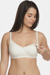 InnerSense Organic & Antimicrobial Double Layered Wirefree Nursing Bra - White — thumbnail 4