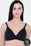 InnerSense Organic & Antimicrobial Double Layered Wirefree Nursing Bra - Black — thumbnail 1
