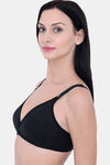 InnerSense Organic & Antimicrobial Double Layered Wirefree Nursing Bra - Black — thumbnail 3