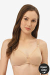 InnerSense Organic & Antimicrobial Double Layered Wirefree Nursing Bra - Skin — thumbnail 1