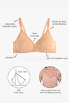InnerSense Organic & Antimicrobial Double Layered Wirefree Nursing Bra - Skin — thumbnail 4