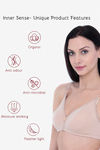 InnerSense Organic & Antimicrobial Double Layered Wirefree Nursing Bra - Skin — thumbnail 5