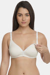 InnerSense Organic & Antimicrobial Double Layered Wirefree Nursing Bra - White — thumbnail 4