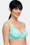 InnerSense Organic & Antimicrobial Double Layered Wirefree Nursing Bra - Aqua Print — thumbnail 2