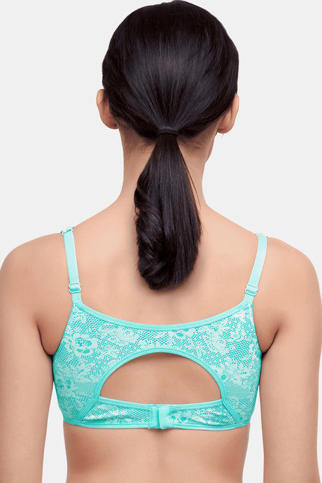 InnerSense Organic & Antimicrobial Double Layered Wirefree Nursing Bra - Aqua Print — image 3