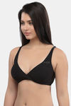 InnerSense Organic & Antimicrobial Double Layered Wirefree Nursing Bra - Black — thumbnail 2