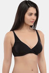 InnerSense Organic & Antimicrobial Double Layered Wirefree Nursing Bra - Black — thumbnail 3