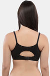 InnerSense Organic & Antimicrobial Double Layered Wirefree Nursing Bra - Black — thumbnail 4