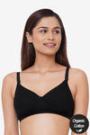 InnerSense Organic & Antimicrobial Padded Wirefree Nursing Bra - Black — thumbnail 1