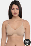 InnerSense Organic & Antimicrobial Double Layered Wirefree Backless Bra - Skin — thumbnail 1