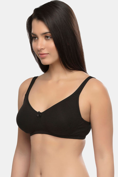 InnerSense Organic Double Layered Wirefree Super Support Bra - Black — image 3