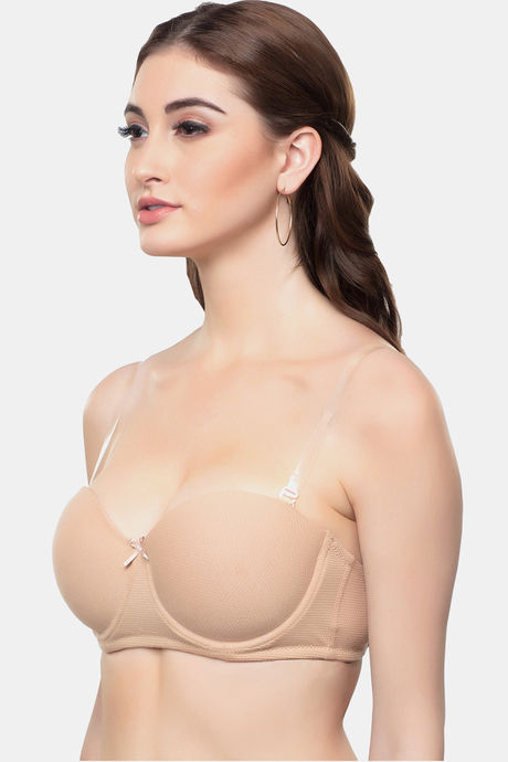InnerSense Organic & Antimicrobial Padded Wired Strapless Bra - Skin — image 2