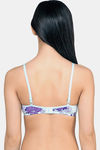 InnerSense Organic & Antimicrobial Lightly Padded Wired Cage Bra - Purple Floral — thumbnail 4