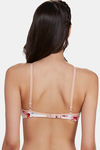 InnerSense Organic & Antimicrobial Double Layered Wirefree Removable Cookie Bralette - Floral Peach — thumbnail 3