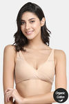 InnerSense Organic Cotton Antimicrobial Women's Sleeping/Feeding Bra - Skin — thumbnail 1
