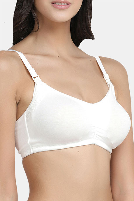 InnerSense Organic Cotton Anti Microbial Soft Nursing Bra With Removable Pads (Pack Of 3) - Multicolor — image 9