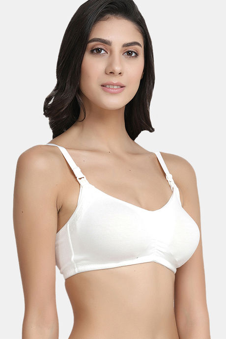 InnerSense Organic Cotton Anti Microbial Soft Nursing Bra With Removable Pads (Pack Of 3) - Multicolor — image 3