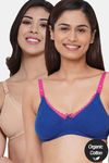 InnerSense Organic Anti Microbial Laced Soft Nursing Bra (Pack Of 2) - Multicolor — thumbnail 1