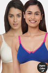 InnerSense Organic Anti Microbial Laced Soft Nursing Bra (Pack Of 2) - Multicolor — thumbnail 1