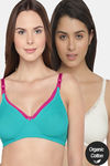 InnerSense Organic Anti Microbial Laced Soft Nursing Bra (Pack Of 2) - Multicolor — thumbnail 1
