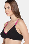 InnerSense Organic Anti Microbial Laced Soft Nursing Bra (Pack Of 2) - Black — thumbnail 3