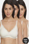 InnerSense Organic Anti Microbial Laced Soft Nursing Bra (Pack Of 3) - Multicolor — thumbnail 1