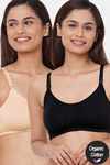 InnerSense Organic Anti Microbial Soft Nursing Bra (Pack Of 2) - Multicolor — thumbnail 1