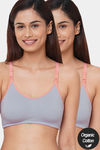 Inner Sense Organic Anti Microbial Soft Nursing Bra (Pack Of 2) - Grey — thumbnail 1
